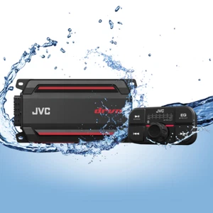 JVC KS-DR2104DBT drvn Series Compact 4-Channel Marine Amplifier w/BT 50W x 4RMS - Picture 1 of 4