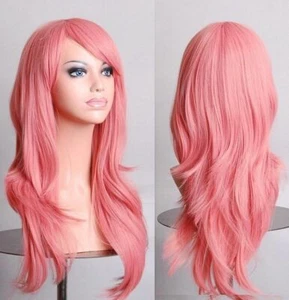 Bangs Curly Cosplay 70cm Party Wigs Fashion Lady High Quality Long Wavy Full - Picture 1 of 1