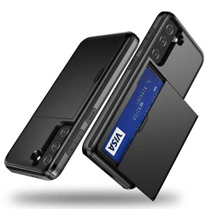 Per Samsung S23 S22/21 custodia portafoglio ultra ibrida antiurto slot per schede - Foto 1 di 24