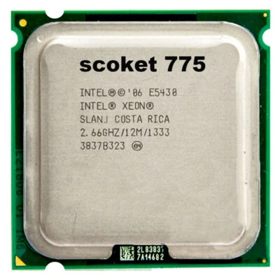 lntel Xeon E5430 2.66GHz 4 Cores 4 Threads 12M 1333Mhz LGA775 CPU processor - Image 1 of 4