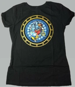 Junior Kingdom Hearts Gold Logo T-Shirt Circle Crown Key Master Tee Shirt - Bild 1 von 1