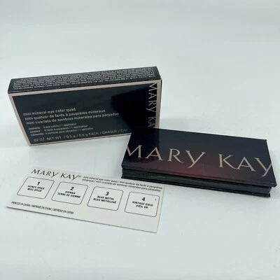 MARY KAY MINI MINERAL EYE COLOR QUAD~HONEY SPICE~SIENNA~BLUE METAL~VINTAGE GOLD! - Image 1 of 4