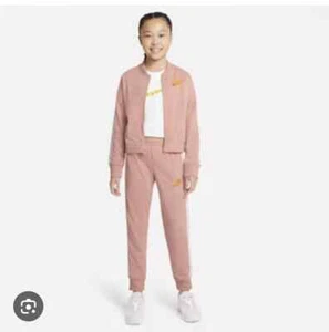 New Nike Big Girls Tracksuit 2-Piece Set, Size Large, Rose Whisper CU8374-609 - Picture 1 of 3