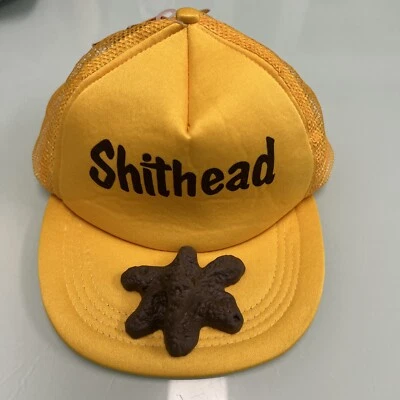 SH!HEAD POOP 帽子 棒球 假橡胶 Crap 帽子 Poo 狗卡车司机 网状 Gag 礼物 — 第 1/4 张图片