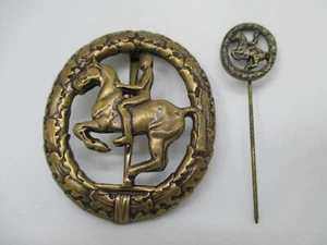 Insigne De Cavalier Pour Cheval De Trait Avec Miniature En Bronze Lück Ges Ordre - Photo 1/4