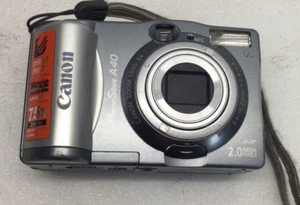 Canon Power Shot A40,2.0 Mega Pixels- Zoom Lens 3x Movie Mode w/ Audio Camera - Picture 1 of 8