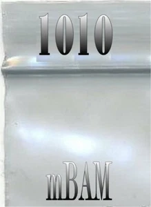 100 PACK SILVER 1010 Apple Zip Baggies 1.0x1.0" Mini Zip Designer Bags - Picture 1 of 12