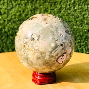 Sfera di quarzo diaspro marino naturale 265G rara sfera di cristallo esemplare guarigione - Foto 1 di 12