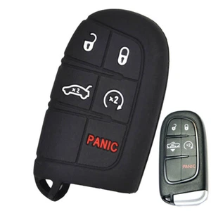 XUKEY Silicone Remote Key Case Cover For Dodge Ram Journey Jeep Grand Cherokee - Picture 1 of 6