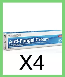 4 x PHARMACY ACTION ANTI-FUNGAL CREAM 50G, generic for Canesten and Clonea - Picture 1 of 1