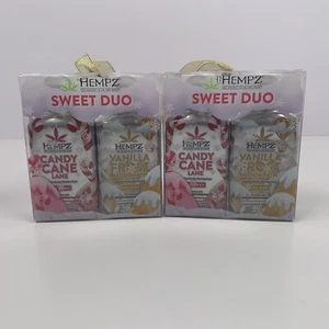 (2) Hempz Candy Cane Ln Vanilla Frost Sweet Duo Moisturizer Body Lotion 2.25 oz - Picture 1 of 2