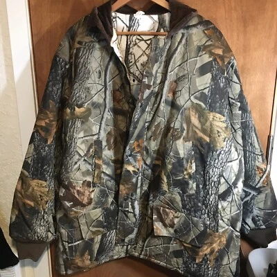 Mens Camo Hunting Coat, REALTREE HARDWOODS, Reversible, Size 2XL,   CR-48 - Image 1 of 4