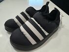 Adidas Men’s Original Puffylette Sneaker-Slippers Black Grey  Size 11 MSRP $60