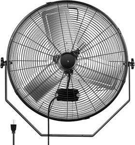 24 Inch 3 Speed Industrial Wall Mounted Fan for Warehouse Greenhouse Workshop - Picture 1 of 9
