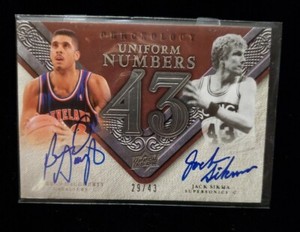 2007-08 Brad Daugherty Jack Sikma Chronology Uniform Numbers Dual Auto #'d 29/43