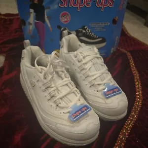 NEW IN BOX Skechers Shape-Ups Sneakers White/Silver Rocker 11800 Women Sz. 10 - Picture 1 of 9