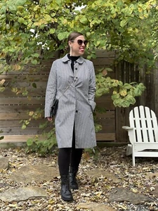 Chic Long Gingham Jacket - Picture 1 of 6