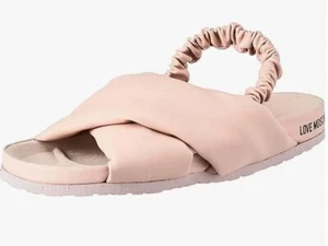 Love Moschino flat sandals Collezione Primavera 2022 Birki30 Made in Spain - Picture 1 of 18