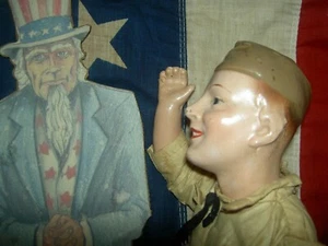 Wonderful 15", Freundlich Novelty, 1942 composition US military✿ soldier doll - Imagen 1 de 15