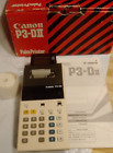 Calculatrice d'imprimante à paumes Canon P3-DII, avec manuel d'origine, boîte et papier