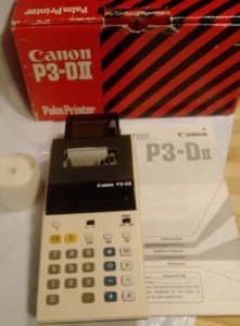 Canon P3-DII Palm Printer Calculator, with Original Manual & Box & Paper - Picture 1 of 3