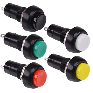 On-Off Momentary Latching Round Push Button Switch 12mm SPST - Picture 1 of 25