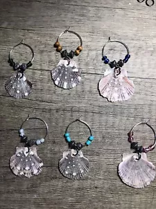 Nuevo conjunto de 6 marcadores artesanales de copa de vino dije bebida (diversión náutica/playa) - Imagen 1 de 7