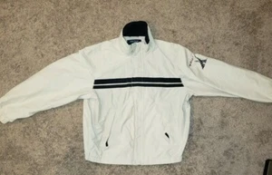 Vintage Mens Nautica Lined Zip-up Wind Breaker with Black Script Logo Size Large - Picture 1 of 24