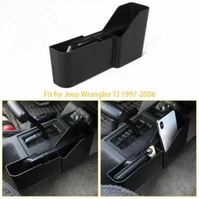 Gear Storage Box Console Pockets Organizer Tray for Jeep Wrangler 1997-2006 TJ 1 Foto 1 de 4