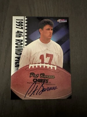 1997 Pro Line II Memorabilia Rookie Autographs #3 PAT BARNES Signed Auto RC - Image 1 of 2