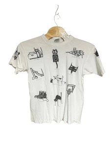 Studio Roja Vintage 90s Cats All Over Print Figur Gilden Extra Large (XL) Si - Bild 1 von 12