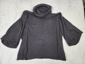 BCBGMAXAZRIA maglione donna XS nero manica a campana pullover girocollo maglia top - Foto 1 di 7