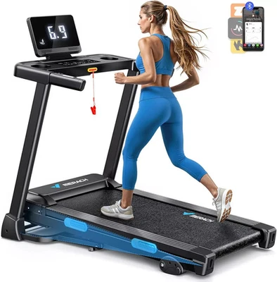 MERACH T12 Foldable Incline Treadmill 7.5MPH Quiet for Double Deck Technology - Image 1 of 4