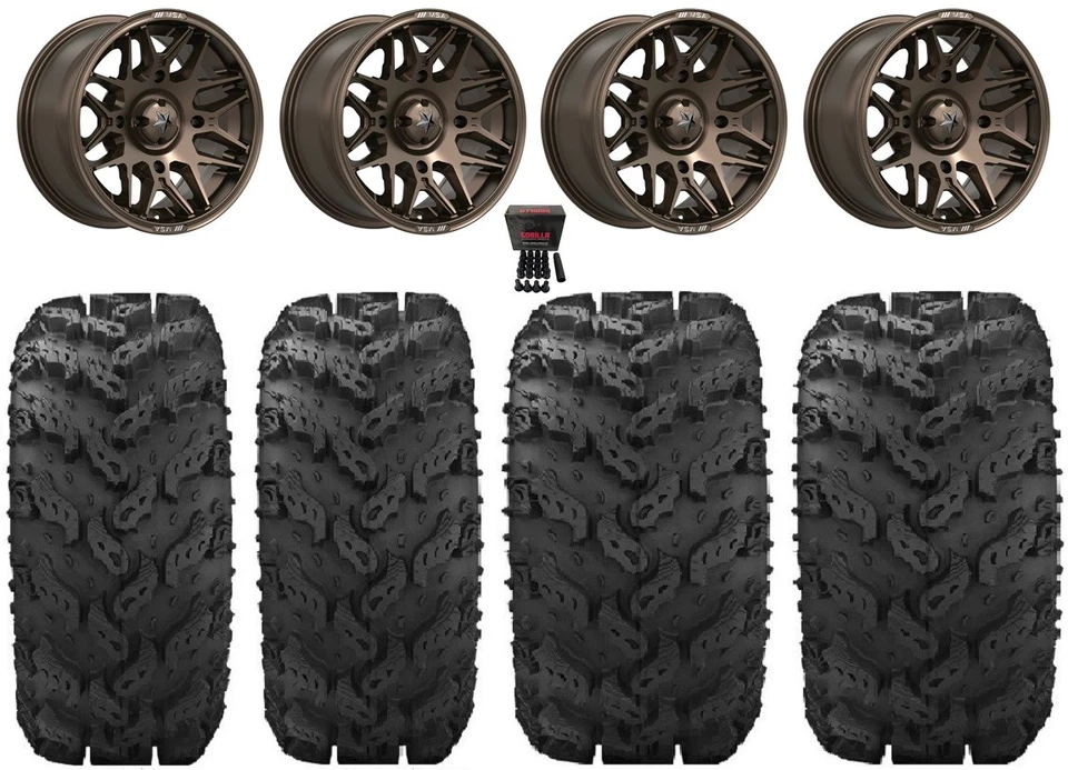 MSA Radar 14" Wheels Matte Bronze 26" Reptile Tires Sportsman 550 850 1000 - Image 1 of 4