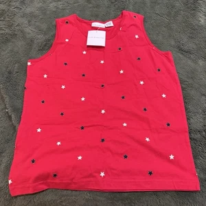 Croft & Barrow Tanktop rot Sternenmuster Größe Large neu mit Etikett Damen ärmellos Juli - Bild 1 von 3