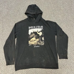 Vintage 1Burzum Metal Filosofem Distressed Black Tour Hoodie Sweatshirt XL - Picture 1 of 14