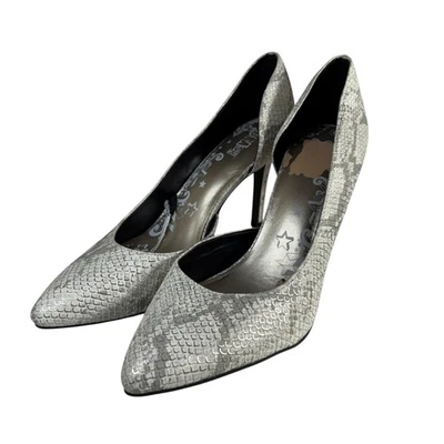 Zapatos de salón Brash para mujer talla 8 blanco gris imitación piel de serpiente 3,75" tacones de aguja Foto 1 de 4