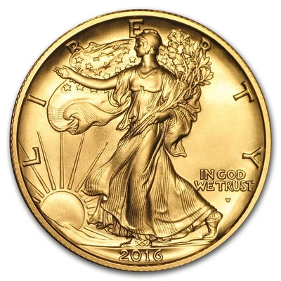 2016-W 1/2 oz Gold Walking Liberty Half Dollar Centennial (w/OGP) - Image 1 of 4