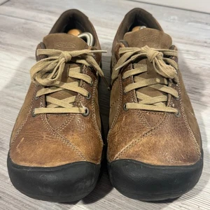Keen Presidio Comfort Shoes Womens Brown Leather Size 8.5 Lace Up Casual 1011401 - Picture 1 of 13