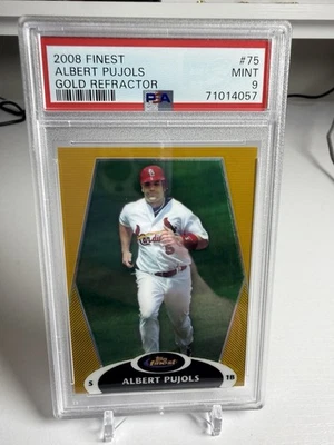 Albert Pujols 2008 Topps Finest Gold Refractor #75 SP /50 PSA 9 Mint - Image 1 of 4