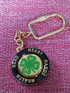 Portachiavi quadrifoglio club 4-H Spinner pesante - Foto 1 di 4