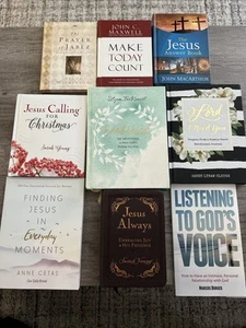 Sarah Young, Maxwell, Terkeurst Christian Devotion 9 Book Lot God Jesus Prayers - Picture 1 of 7