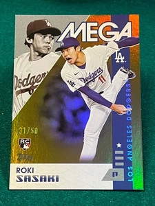 /50 Roki Sasaki 2025 Topps Mega Stars Gold Rookie RC Dodgers #MS2-13 - Picture 1 of 2