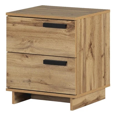 South Shore Cavalleri Nightstand with 2 drawers  Nordik Oak - Image 1 of 4
