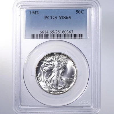 1942 Walking Liberty 50C PCGS Certified MS65 - Image 1 of 2