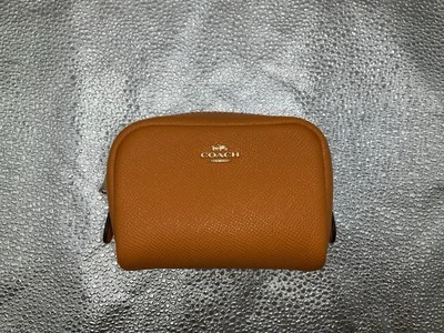 Estuche cosmético Coach pequeño de cuero Sunbeam naranja 3587 nuevo con etiquetas Foto 1 de 4