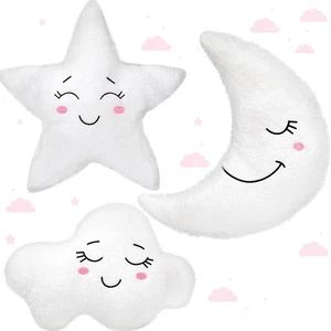 @ Cloud Rainbow Sun Moon Star Shaped Pillow Nursery For Baby Room 3 Pcs m618 - Picture 1 of 6