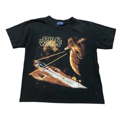 Vintage Kids Star Wars Episode 1 Space Tee Shirt Top Y2K 90s 6T XS YOUTH - Image 1 of 4