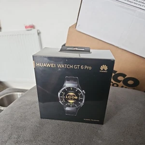 Huawei Watch GT 6 Pro WiFi BT 46mm Smartwatch - Black - 1.47" AMOLED, GPS - BNIB - Picture 1 of 11