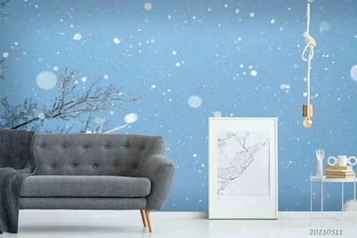Murales de pared de paisaje de invierno para nieve y nieve 3D Foto 1 de 4